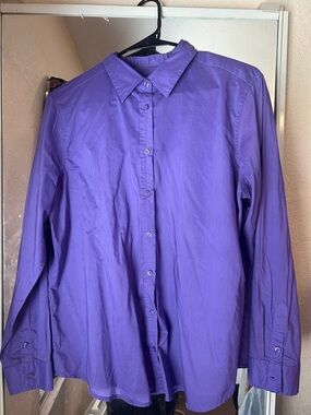 United Colors Of Benetton Purple Button-Front Women's Blouse